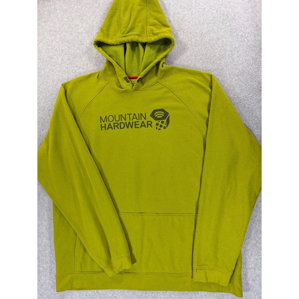 Mountain Hardwear Screened Logo Performance Hoodie Sweatshirt (Men's 2XL) Green